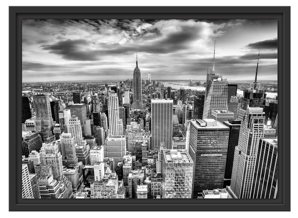 Skyline von New York Schattenfugenrahmen 55x40