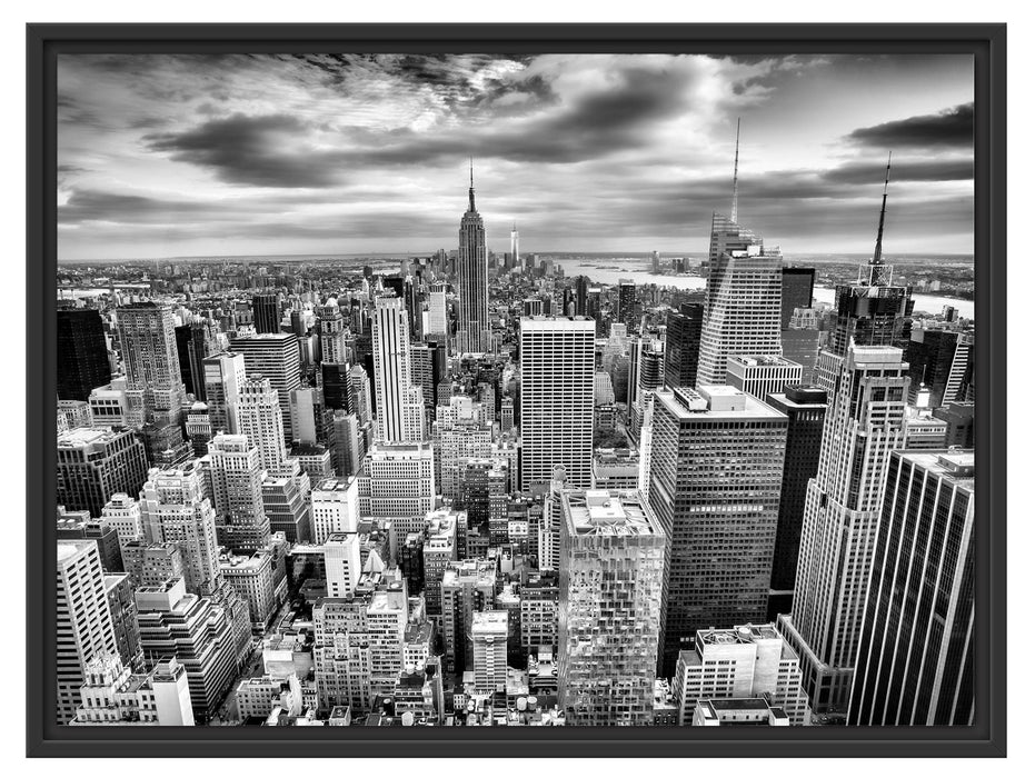 Skyline von New York Schattenfugenrahmen 80x60