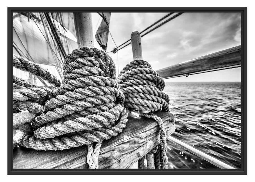 Pixxprint Tau auf einem Schiff, im Schwebe-Effekt Bilderrahmen