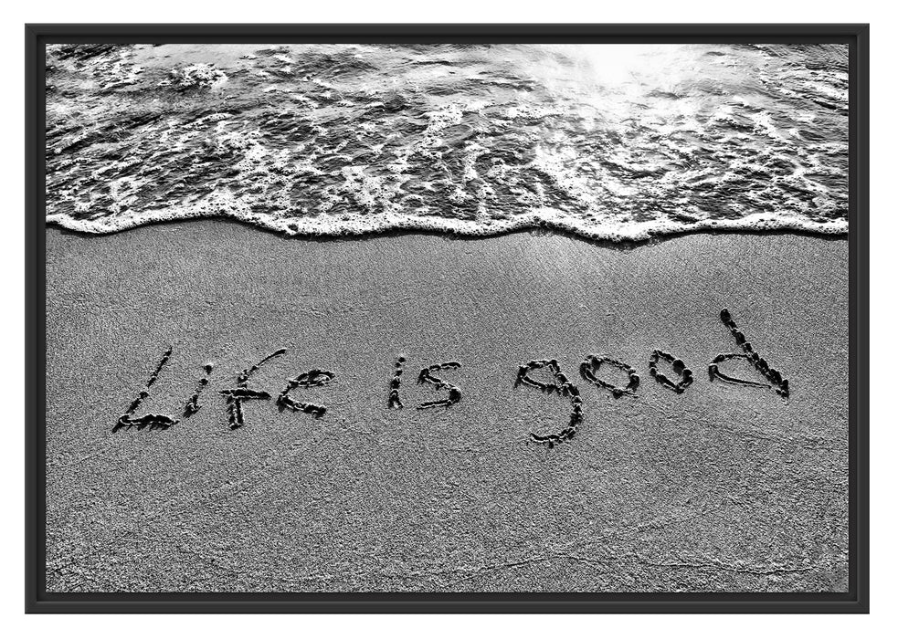 Sand Life is good Schattenfugenrahmen 100x70