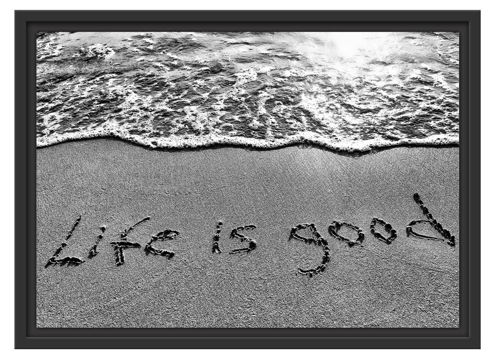 Sand Life is good Schattenfugenrahmen 55x40