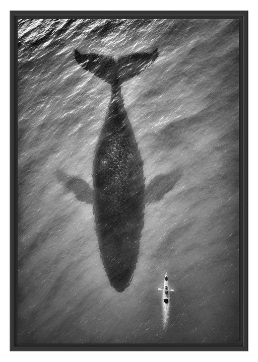 Riesiger Wal Schatten Schattenfugenrahmen 100x70