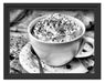 Kaffee mit viel Creme Schattenfugenrahmen 38x30