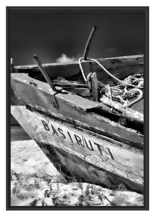 Pixxprint Boot am Strand