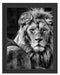 schönes Löwenpaar Schattenfugenrahmen 38x30