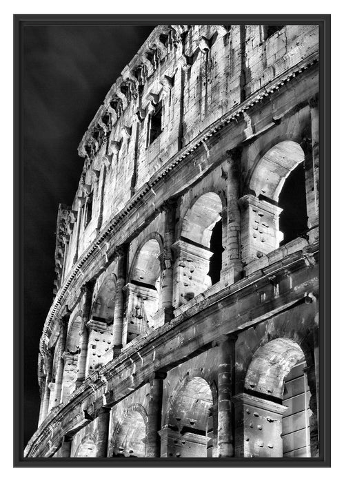 Kolosseum in Rom bei Nacht Schattenfugenrahmen 100x70