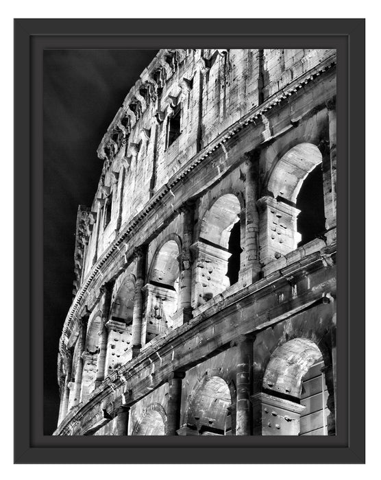 Kolosseum in Rom bei Nacht Schattenfugenrahmen 38x30