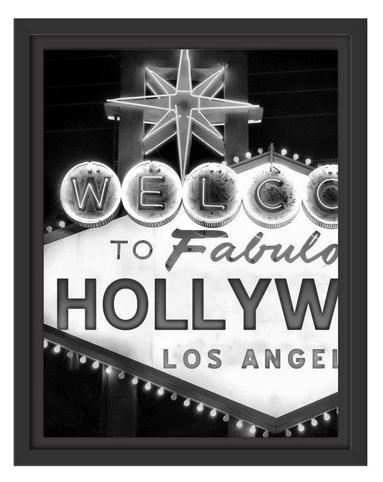 Hollywood Ortseingangsschild Schattenfugenrahmen 38x30