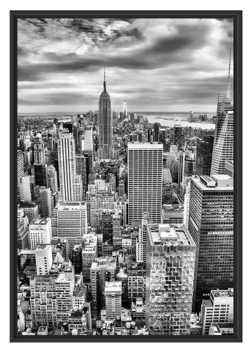Skyline von New York Schattenfugenrahmen 100x70