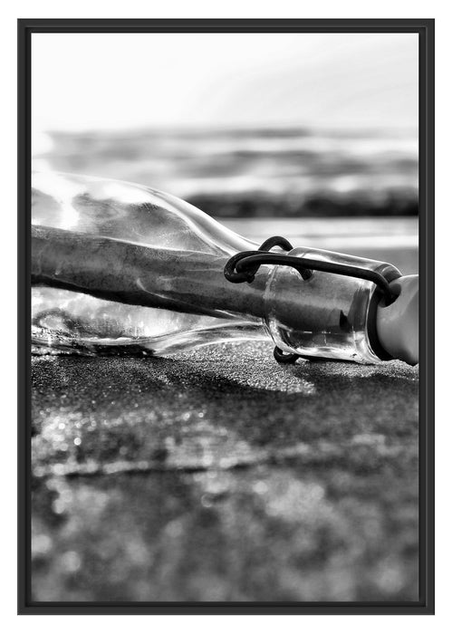 Pixxprint Flaschenpost am Strand