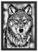 Wachsamer Wolf Schattenfugenrahmen 55x40