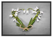 Herz aus Blumen Schattenfugenrahmen 100x70