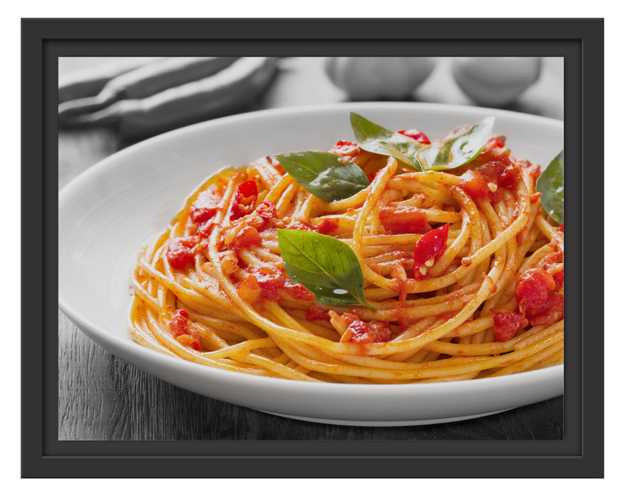 Rustikale italienische Spaghetti Schattenfugenrahmen 38x30