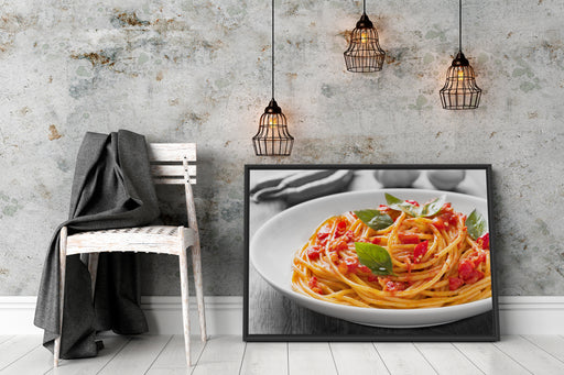 Rustikale italienische Spaghetti Schattenfugenrahmen Wohnzimmer