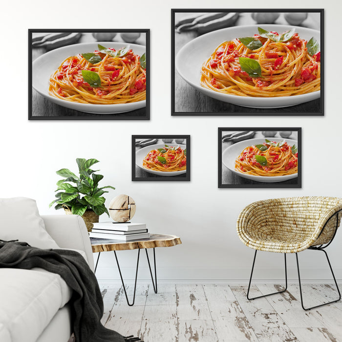 Rustikale italienische Spaghetti Schattenfugenrahmen Dekovorschlag