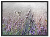 Schmetterlinge auf Lavendelblumen Schattenfugenrahmen 80x60