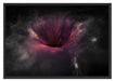 Schwarzes Loch im Weltall B&W Schattenfugenrahmen 100x70