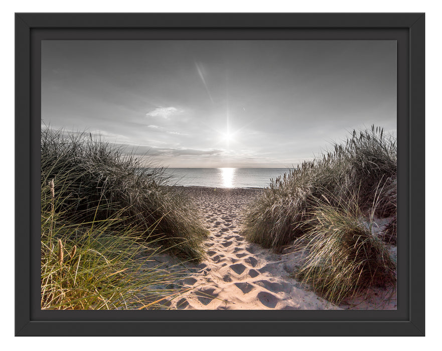 der Weg ins Meer Schattenfugenrahmen 38x30