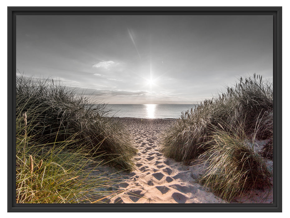 der Weg ins Meer Schattenfugenrahmen 80x60