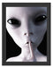 Alien - nicht reden Schattenfugenrahmen 38x30