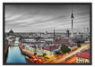 Berlin City Panorama Schattenfugenrahmen 100x70