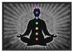 Meditation mit den 7 Chakren Schattenfugenrahmen 100x70