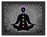 Meditation mit den 7 Chakren Schattenfugenrahmen 38x30