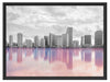 Miami Florida Skyline Schattenfugenrahmen 80x60