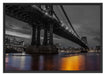 Manhatten Brücke New York Schattenfugenrahmen 100x70