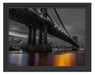 Manhatten Brücke New York Schattenfugenrahmen 38x30