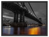 Manhatten Brücke New York Schattenfugenrahmen 80x60
