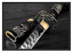strahlendes Samurai-Schwert Schattenfugenrahmen 100x70