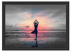 Yoga am Strand Schattenfugenrahmen 55x40