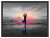 Yoga am Strand Schattenfugenrahmen 80x60