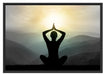 Yoga und Meditation Schattenfugenrahmen 100x70