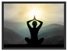 Yoga und Meditation Schattenfugenrahmen 80x60
