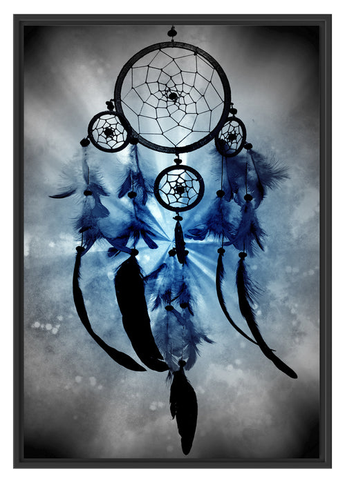 Pixxprint Indianischer Traumfänger, im Schwebe-Effekt Bilderrahmen