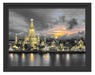 Tempel Bangkok Thailand Schattenfugenrahmen 38x30