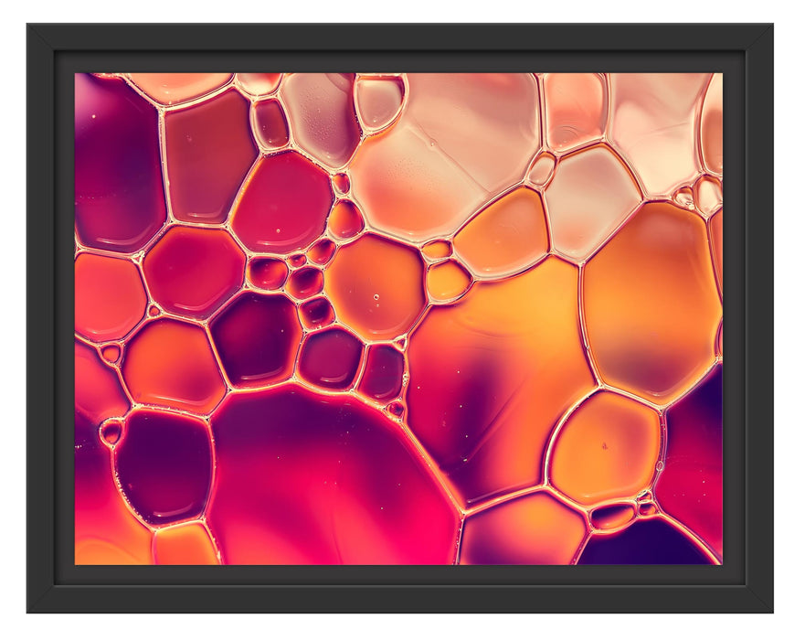 Pixxprint Makroaufnahme Wasserblasen, im Schwebe-Effekt Bilderrahmen