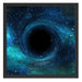 Schwarzes Loch im Weltall Schattenfugenrahmen Quadratisch 55x55