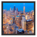 Luftaufnahme Chicago Schattenfugenrahmen Quadratisch 55x55