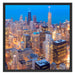 Luftaufnahme Chicago Schattenfugenrahmen Quadratisch 70x70