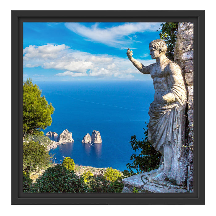 Insel Capri in Italien Schattenfugenrahmen Quadratisch 40x40