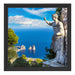 Insel Capri in Italien Schattenfugenrahmen Quadratisch 40x40