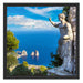 Insel Capri in Italien Schattenfugenrahmen Quadratisch 55x55