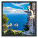Insel Capri in Italien Schattenfugenrahmen Quadratisch 70x70
