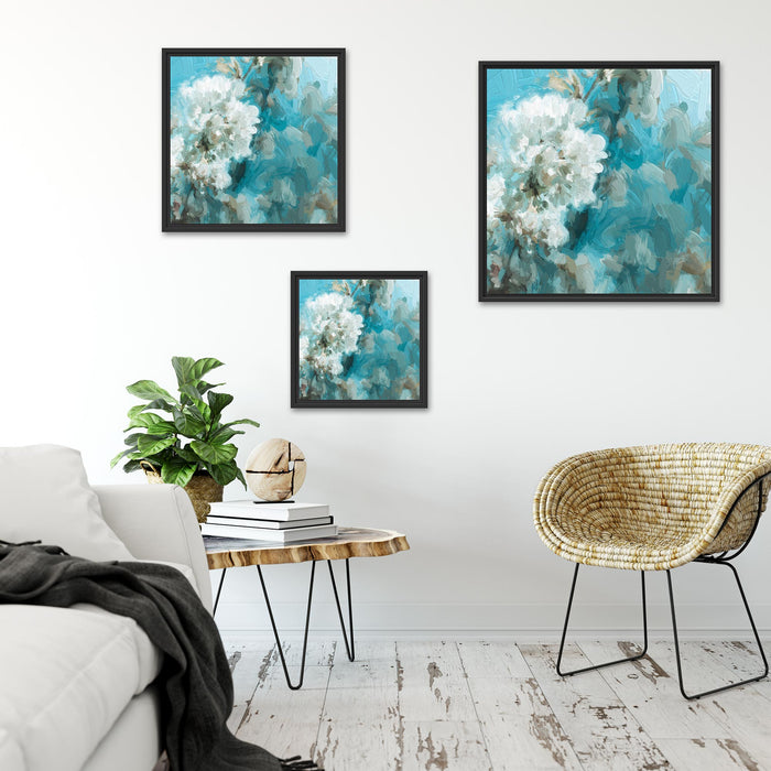 Kirschblüten Kunst Quadratisch Schattenfugenrahmen Wohnzimmer