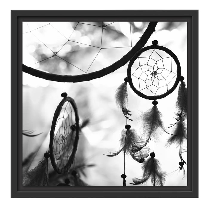 Traumfänger B&W Schattenfugenrahmen Quadratisch 40x40