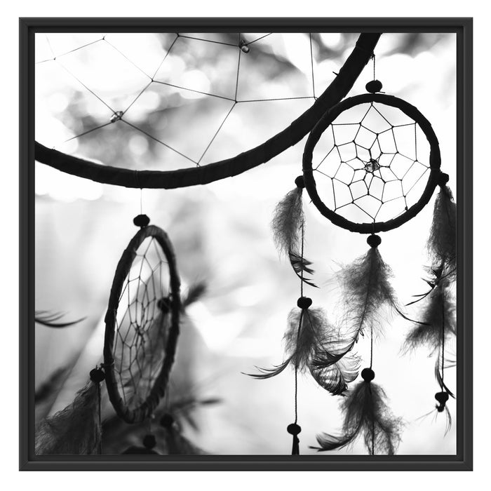 Traumfänger B&W Schattenfugenrahmen Quadratisch 70x70