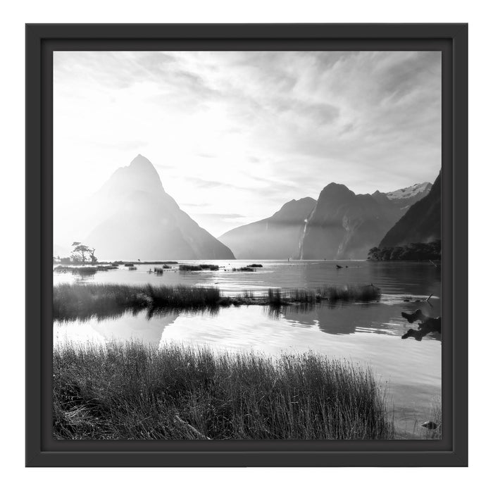 Milford Sound Neuseeland Schattenfugenrahmen Quadratisch 40x40